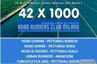 15.10.2016 Milano (Centro Sportivo XXV Aprile ) - Road Runner Club Milano 42 x 1000 +195 metri